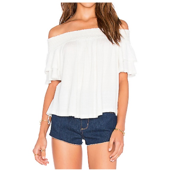 Free People Tops - Free People Ivory Santorini Off The Shoulder top